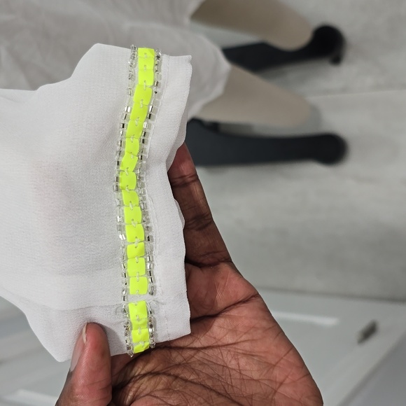 Boho-Chic Sheer Beaded  Top - Picture 4 of 7